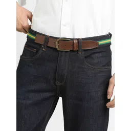 SIMON CARTER LONDON Men Textured Leather Belt-picture-28