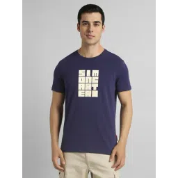 Simon Carter London Navy Cotton Slim Fit Graphic T-Shirt-picture-36