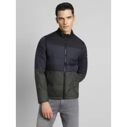 Simon Carter London Navy Regular Fit Colour Block Jacket-picture-39