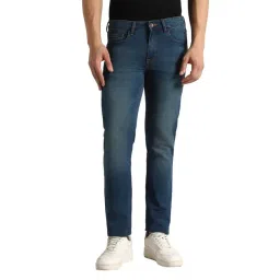 Simon Carter London Slim Blue Lightly Washed Mid Rise Jeans-picture-26
