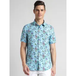 SIMON CARTER LONDON Slim Fit Floral Printed Spread Collar Casual Shirt-picture-19