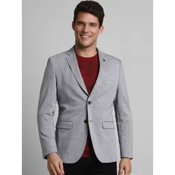 SIMON CARTER LONDON Slim Fit Notched Lapel Collar Cotton Single Breasted Formal Blazer-picture-22