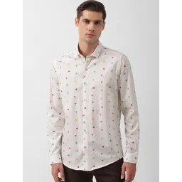 SIMON CARTER LONDON Slim Fit Opaque Conversational Printed Pure Cotton Casual Shirt-picture-12
