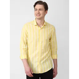 SIMON CARTER LONDON Slim Fit Opaque Striped Casual Shirt-picture-18