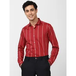 SIMON CARTER LONDON Slim Fit Opaque Striped Pure Cotton Casual Shirt-picture-37