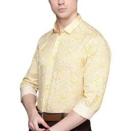 Simon Carter London Yellow Printed Slim Fit Shirt-picture-25
