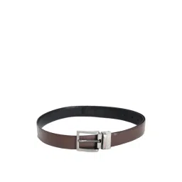 Simon Carter Black Leather Reversible Belt for Men-picture-34