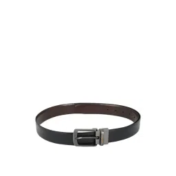 Simon Carter Black Leather Reversible Belt for Men-picture-35