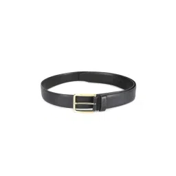 Simon Carter Black Leather Textured Reversible Belt for Men-picture-13