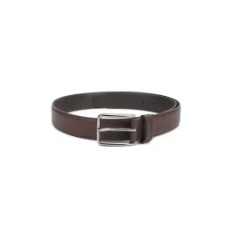 Simon Carter Brown Leather Textured Formal Belt for Men-picture-39