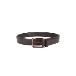 Simon Carter Brown Leather Textured Formal Belt for Men-picture-23