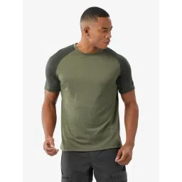 Simond By Decathlon Khaki Regular Fit Color-Block T-Shirt-picture-18