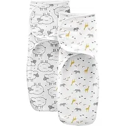 Simple Joys by Carter's Unisex Baby Cotton Swaddle Blankets Winter Accessory Set, White Animal, 0-3 Monate-picture-12