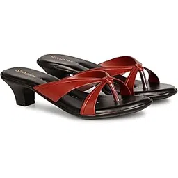 simplex Women's Kitten Heel Slip-On Sandals with Crisscross Straps – Elegant & Comfortable Open-Toe Design | Versatile Dress Sandals for Casual or Formal Occasions-picture-26