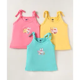 OHMS Single Jersey Knit Singlet Sleeves Slips With Animal Print Pack of 3 - Lilac Coral-image-4