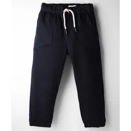 Simply Premium Cotton Woven Full Length Solid Color Trouser - Navy Blue-picture-36