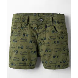 Simply Premium Twill Woven Short With Vehicle Print - Green-picture-21