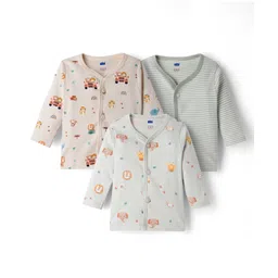 Simply Interlock Knit Full Sleeves Jhablas With Animal Print Pack of 3 - Multicolor-image-31