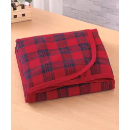 Simply Jacquard Knit Checkered  Bath Towel  L 80 x B 80 cm - Red-picture-10