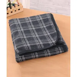 Simply Knitted Cotton Checkered Bath Towel L 80 x B 80 cm - Charcoal Grey-picture-11