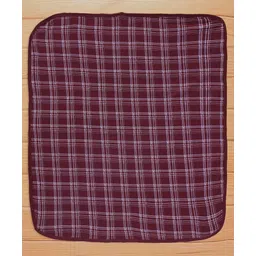 Simply Knitted Cotton Checkered Bath Towel L 80 x B 80 cm - Maroon image 2