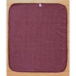 Simply Knitted Cotton Checkered Bath Towel L 80 x B 80 cm - Maroon image 3