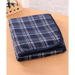 Simply Knitted Cotton Checkered Bath Towel L 80 x B 80 cm - Navy-picture-10