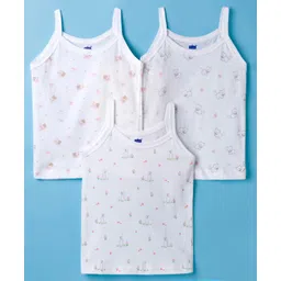 Simply Sinker Knit Sleeveless Slips with Animal Print Pack of 3 - White-picture-38