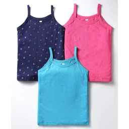 Simply Sinker Knit Slips With Fruits & Animal Print Pack Of 3 - Navy Blue Pink & Turquoise-picture-10