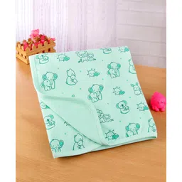 Simply Terry Knit Towel with Jungle Theme Print L 85 x B 85 cm - Sea Green-picture-21