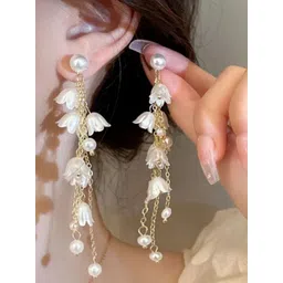 Simran Creation Floral Drop Earrings image 4