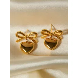 Simran Creation Heart Shaped Drop Earrings-picture-23