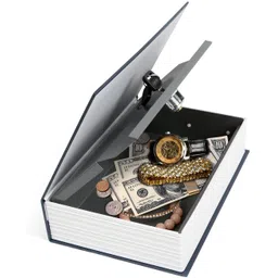simxen Hidden Secret Book Safe Vault Box with 2 Keys Jewelry Money Cash Box Locker Jewellery Home Safe Box Dictionary for Office Home Cash Box-picture-12
