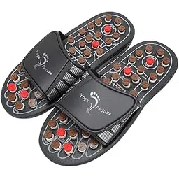 SIN2MAX Acupressure Massage Slippers, Therapeutic Reflexology Foot Massager Sandals with Pressure Point Nodes, Black Rubber, Unisex Adult Size, Pain Relief (BROWN, 6)-picture-16