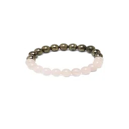 SINDURRI CREATIONS Unisex Pink & Grey Elasticated Bracelet-picture-33