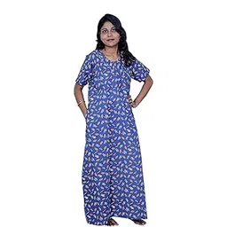 singaas Summer Cotton Cool Nighties,Thik Cotton .Maxi Lenght Gown Nighties Other Designs Multicolor-picture-27