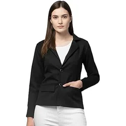 Singal Breasted Classic Fitted Suede Coat Blazer for Women, Two-Button Front, Flap Pockets,Extra Inside Pocket-picture-51