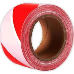 Singhal 150m 3 inch Red &a; White Polypropylene Safety Warning Tape for Barricading Area-picture-14