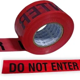 Singhal 300m 3 inch Do Not Enter Red Polypropylene Barricade Tape with Bold Black Print-picture-33