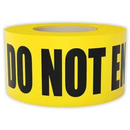 Singhal 300m 3 inch Do Not Enter Yellow Polypropylene Barricade Tape with Bold Black Print-picture-26