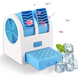 SINGHALTRADE Mini Cooler AC USB and Battery Operated Air Mini Water Air Coole Cooler-picture-12