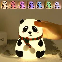 singhaltrade Panda Night Light for Kids- Rechargeable Silicone LED Lamp Table Lamp-picture-18