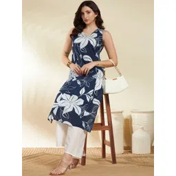 SINGNI Printed V-neck Pure Cotton Co-Ords-picture-24