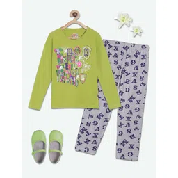 SINI MINI Girls 2 Pieces Typography Printed Night Suit-picture-28