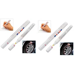sipa Permanent Paint Marker Pen - White Color - Oil based ink (Set of 1,White)-picture-14