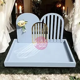 SiRIDecore Multipurpose Gift packing tray for Bride, trujo packing 10x14 inch, with trendy Cutout 12x8 inch Handcrafted Rectangle Platter Thali Tray for Wedding packing, Shaadi Decor, Trousseau Packing & Marriage Functions trousseau packing material-picture-10