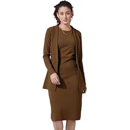 siril Western Dress | Lycra Dress with Blazer for Women | Two Piece Dress for Women-picture-24