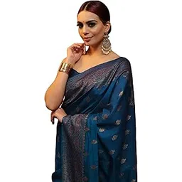 siril Women's Kanjivaram Silk Saree Pure Silk with Blouse-picture-26