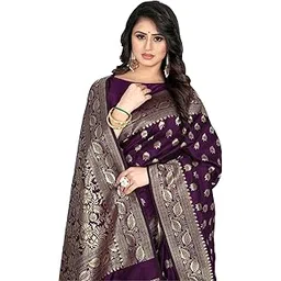 siril Women's Printed Silk Saree with Unstitched Blouse Piece-picture-27