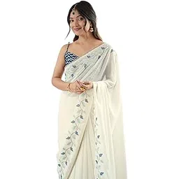 siril Women's Soft Silk Embroidered Saree With Unstitched Blouse-picture-18